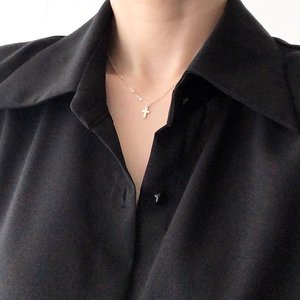 [Silver925] mini cross necklace
